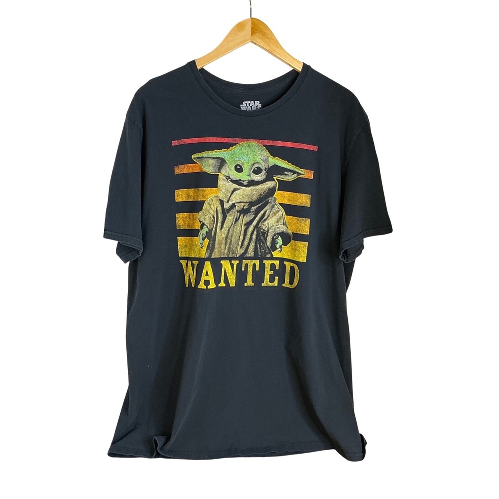 Star Wars The Mandalorian The Child Grogu Wanted T‎ Shirt Men's 2X EEG TTG